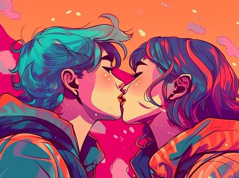 浪漫唯美情侣情人节原创插画素材,插画/手绘图,插画/手绘图库,插画/手绘图下载,插画/手绘